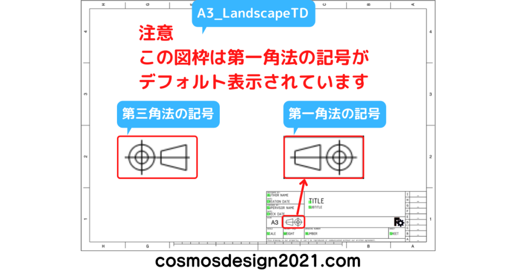 FreeCAD019Assembly-drawing08-図枠A3